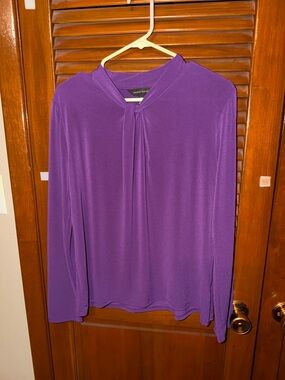 Investments Violet Long-Sleeve Tie-Neck Blouse